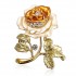 Flower Leaves Crystal Rhinestone Alloy Brooch Pin Accessories