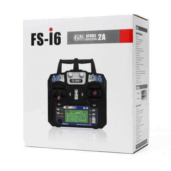 FlySky FS-i6 2.4G 6CH AFHDS RC Radion Transmitter With FS-iA6B Receiver for RC FPV Drone