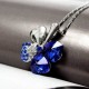 Four Leaf Clover Crystal Heart Pendant Necklace For Women