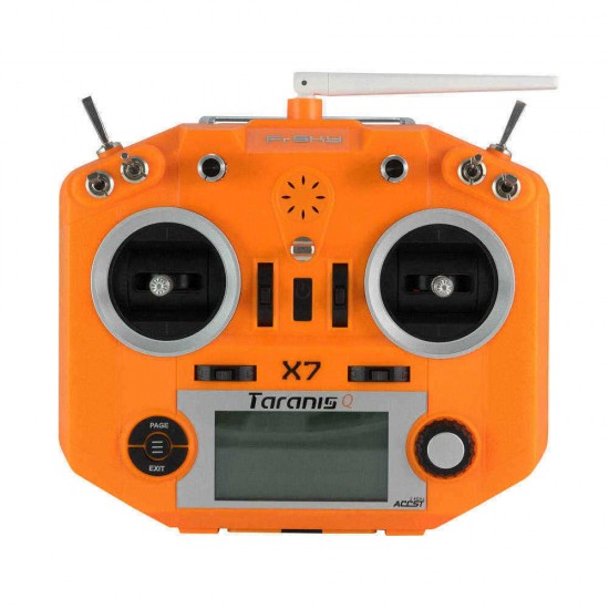 FrSky ACCST Taranis Q X7 2.4GHz 16CH Mode 2 Transmitter Blue Orange for RC FPV Racing Drone