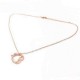 Full Crystal Twine Double Hearts Pendant Necklace For Women