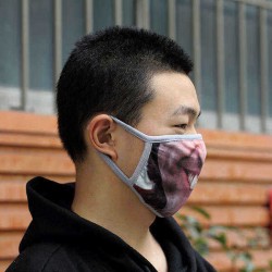 Funny 3D Human Face Mouth Mask Anti Dust Mouth Protector Windproof Half Face Masks