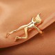 Funny Figure Gymnast Human Shape Earring No Piercing Ear Clip Trendy Earrings for Women