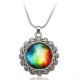 Galaxy Sky Nebula Space Glass Cabochon Silver Alloy Pendant Necklace