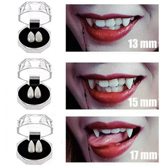 Get Coupons Halloween Cosplay Vampire Fangs Werewolf Teeth Fancy Dress Costume Accessory Tooth