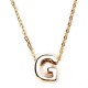 Gold Plated Letter Alphabet Name Pendant Chain Necklace Unisex Jewelry