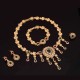 Gold Plated Rhinestone Crystal Wedding Party Necklace Bracelet Ring Earring Set Jewelry Set For Women