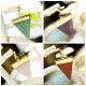 Gold Plated Triangle Natural Stone Quartz Necklace Pendant