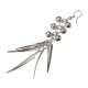 Gold Silver Beads Spike Rivet Long Tassel Ear Drop Earrings For Women