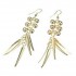 Gold Silver Beads Spike Rivet Long Tassel Ear Drop Earrings For Women