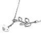 Gold Silver Leaves Bird Cross Infinity Pendant Necklace For Women