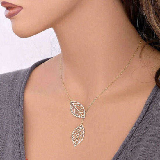 Gold Silver Leaves Bird Cross Infinity Pendant Necklace For Women