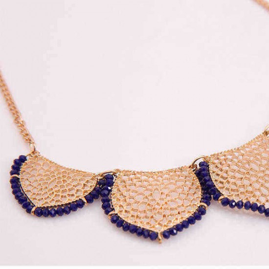 Gold Statement Collar Chain Leaves Choker Colar Pendant Necklace For Women