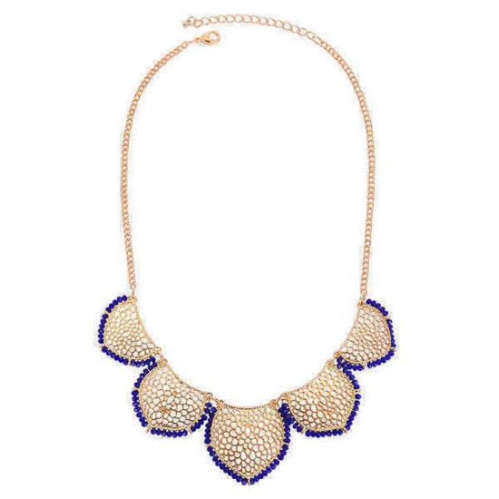 Gold Statement Collar Chain Leaves Choker Colar Pendant Necklace For Women