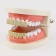 Gold-plated Diamond Braces Geometric Rhinestone Metal Denture Grillz Teeth Jewelry