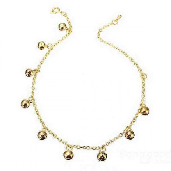 Golden Bells Metal Anklet Bracelet Foot Chain Women Jewelry