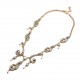 Golden Luxury Irregular Shape Statement Necklace Shining Crystal Decor Necklace for Women