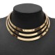 Gorgeous Metal Multi Layer Choker Bib Collar Necklace Jewelry