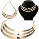 Gorgeous Metal Multi Layer Choker Bib Collar Necklace Jewelry