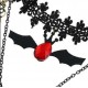 Gothic Black Lace Choker Red Heart Drop Zircon Necklace Halloween Jewelry