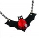 Gothic Black Lace Choker Red Heart Drop Zircon Necklace Halloween Jewelry