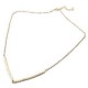 Green Beige Link V Beads Chain Necklace For Women