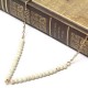 Green Beige Link V Beads Chain Necklace For Women