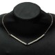 Green Beige Link V Beads Chain Necklace For Women