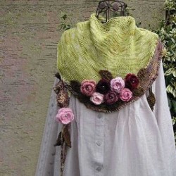 Green Casual Cotton Blend Scarves & Shawl