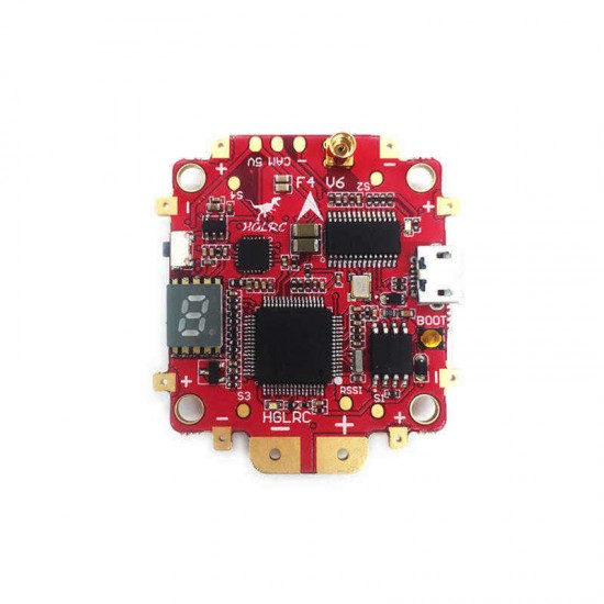 HGLRC F4 V6PRO Flight Controller 5.8G 48CH 0/25/100/200/400/600mW VTX Raceband 5V BEC PDB OSD