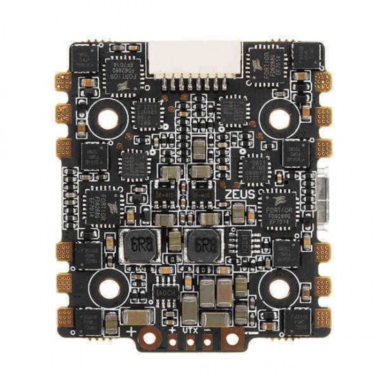 HGLRC F4 Zeus F4 Flight Controller Integrated with OSD BEC PDB AIO 15A BLheli_S 4 In 1 ESC for RC Racing Drone