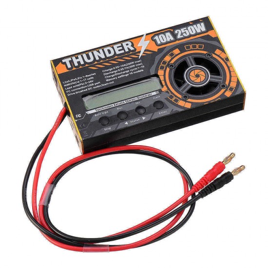 HOTA Thunder 6250 250W 10A DC Balance Charger Discharger For LiPo NiCd PB Battery