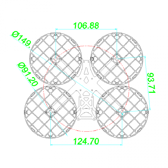 HSKRC 3 Inch 149mm Wheelbase 3mm Arm Frame Kit with Full Protect Duct For RC Drone FPV Racing