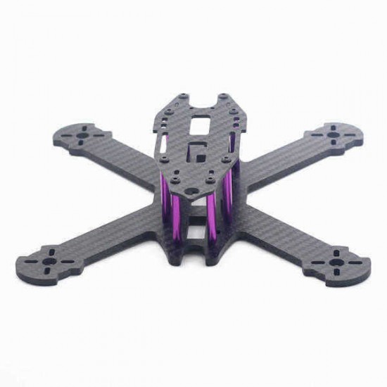 HSKRC TWE210 210mm Wheelbase 4mm Arm 3K Carbon Fiber X Type FPV Racing Frame Kit for RC Drone