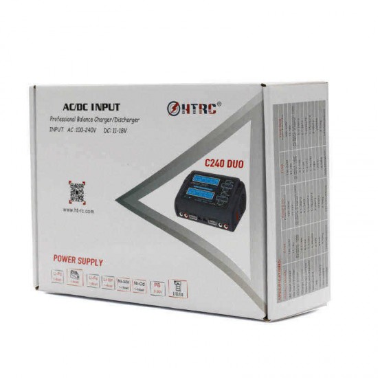 HTRC C240 DUO AC 150W DC 240W 10Ax2 Dual Channel RC Battery Balance Charger