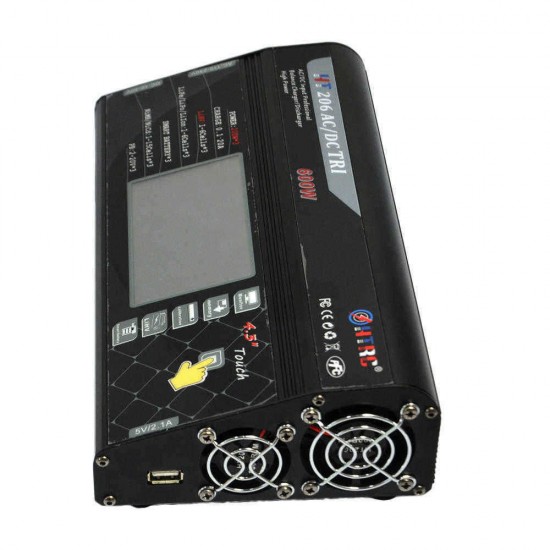 HTRC HT206 TRI AC/DC 3X200W 3X20A 4.3 Inch LCD Touch Screen Battery Balance Charger Discharger