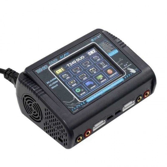 HTRC T240 DUO AC 150W DC 240W 10A Touch Screen Dual Channel Battery Balance Charger Discharger