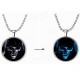 Halloween Luminous Sweater Chain Necklace Round Pendant