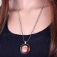 Halloween Luminous Sweater Chain Necklace Round Pendant