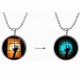 Halloween Luminous Sweater Chain Necklace Round Pendant