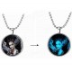 Halloween Luminous Sweater Chain Necklace Round Pendant