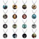 Halloween Luminous Sweater Chain Necklace Round Pendant