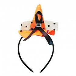 Halloween Party Properties Hair Band Witch Pointy Cap Hat Orange Black Gold Rose Hair Accessories