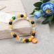 Halloween Pumpkin Skull Head Bracelet Elastic Beaded Chain Party Funny Bracelet