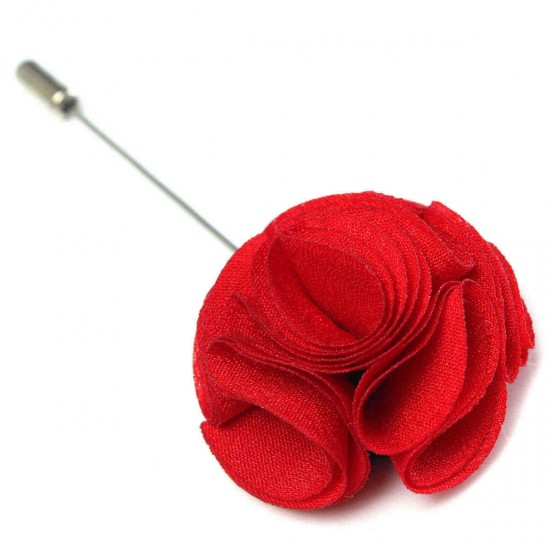 Handmade Fabric Lapel Boutonniere Brooch Pin Men's Accessories