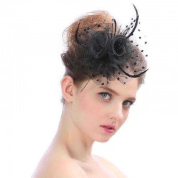 Handmade Stretch Net Bridal Headdress Creative Flower Banquet Hair Accessories