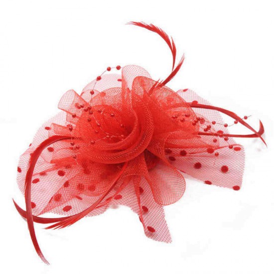 Handmade Stretch Net Bridal Headdress Creative Flower Banquet Hair Accessories