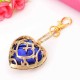 Heart Crystal Pendant Women Necklace Chain Jewelry Keychain