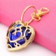 Heart Crystal Pendant Women Necklace Chain Jewelry Keychain