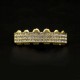 Hip-Hop Teeth Top Bottom Grills Dental Three Rows Diamond Trendy Cosplay Teeth Caps